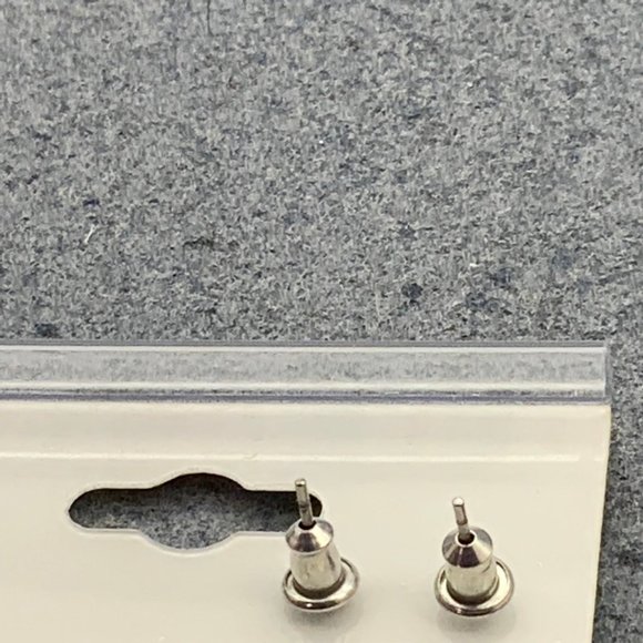 Claire's Rhinestone Pierced Earrings Heart Hoop Silver Sensitive Solutions - Picture 3 of 4